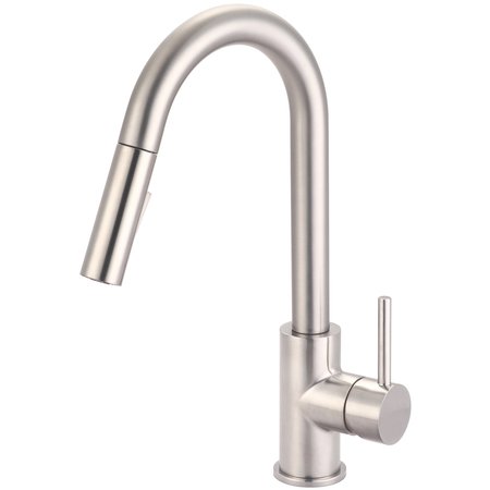 OLYMPIA Single Handle Pull-Down Kitchen Faucet in PVD Brushed Nickel K-5080-BN